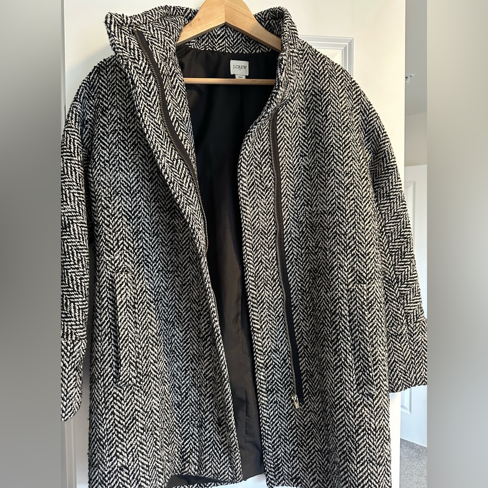 J Crew mid length coat, 4P, Like new